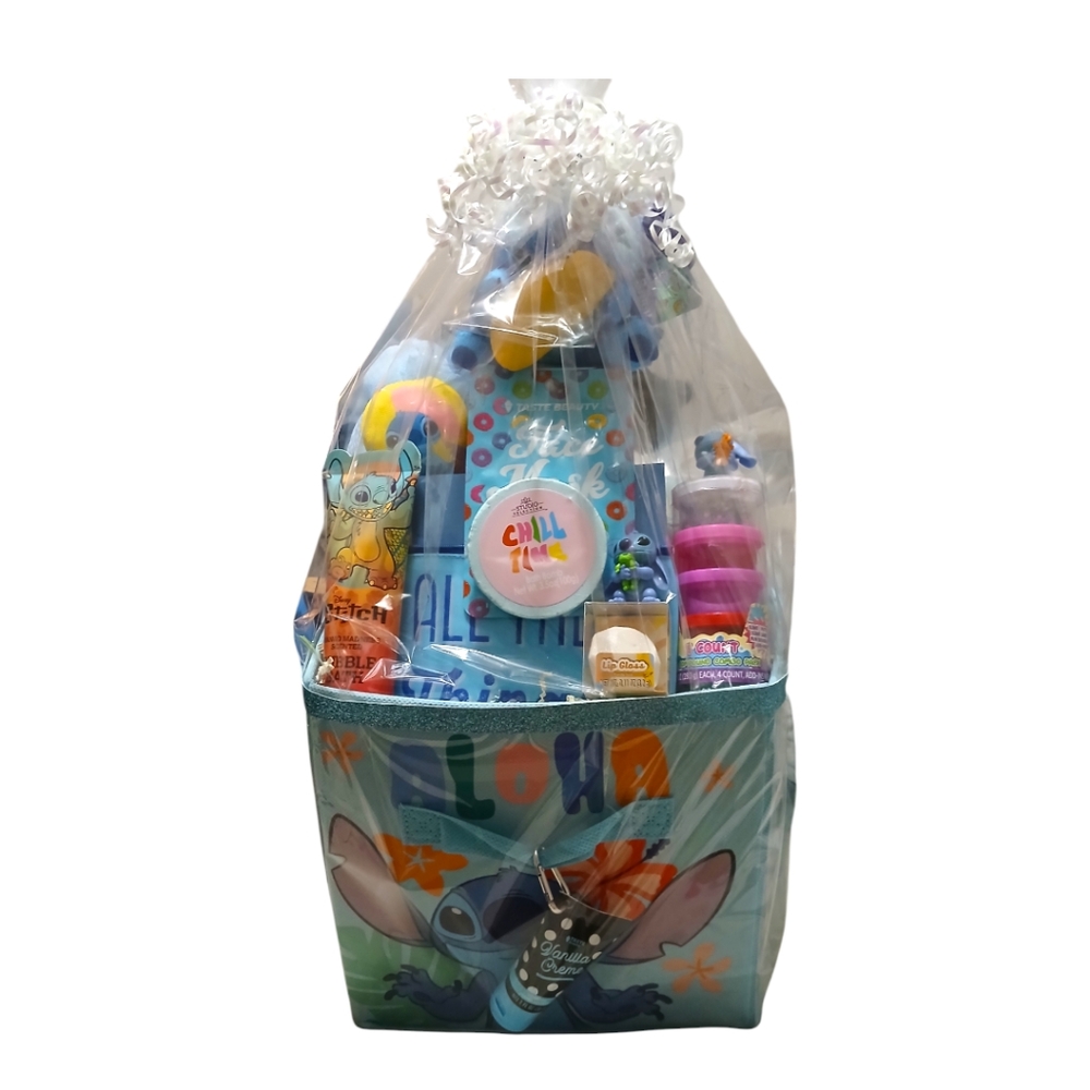 Girls Stitch Gift Basket. EVERYTHING IS NEW